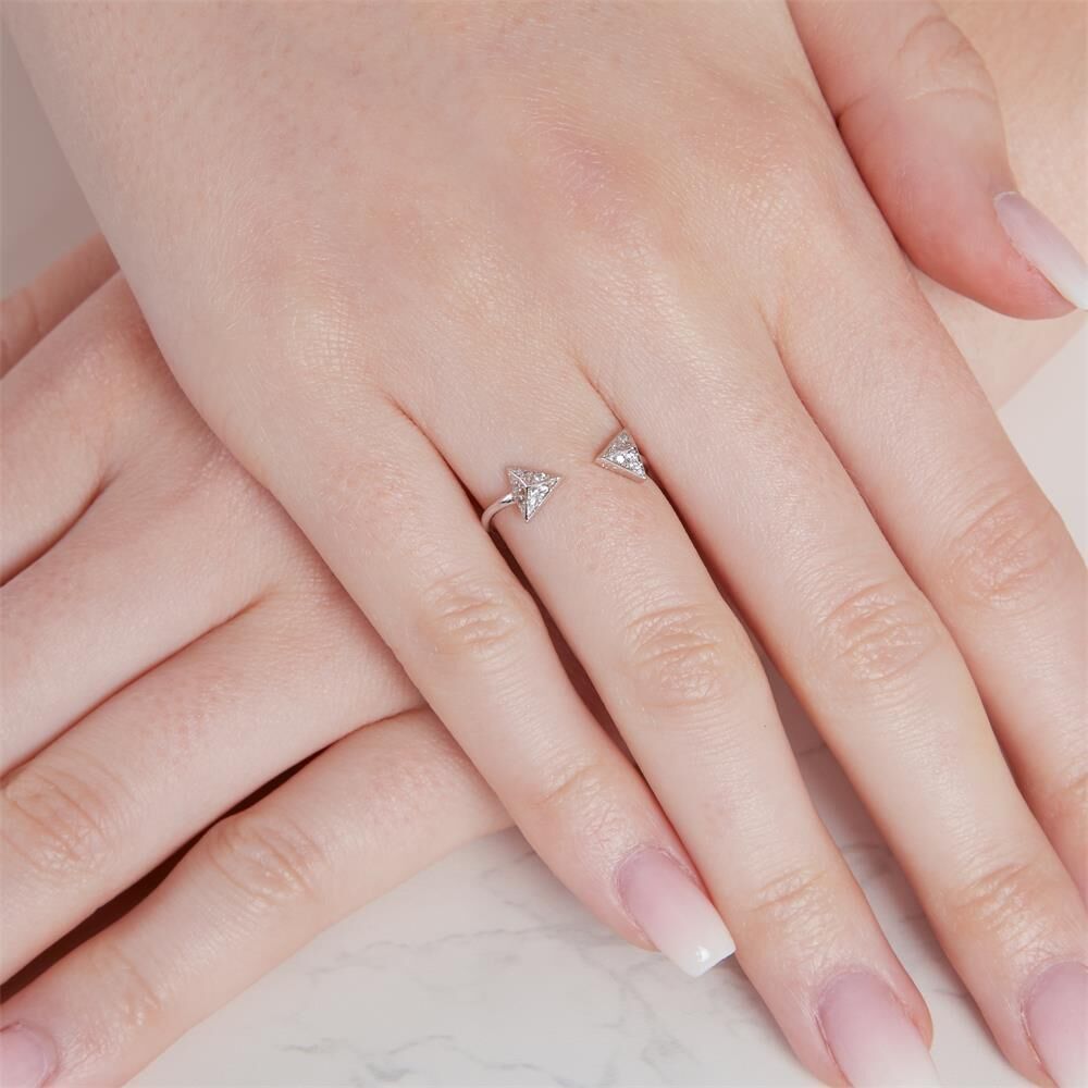 Unique Extravaganter Ring Pyramiden 925er Silber