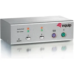 equip Desktop KVM Switch: 2 Port, VGA, KVM Switch, Silber