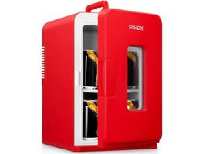 Mini Frigo Portable avec Fonction Chaud/Froid - 15L/21 Canettes 240V/12V - Mode Silencieux pour Chambre et Cosmétiques
