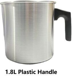 On Spot Shop Candle Making Pouring Pot Double Boiler Wax Melting Pot Stainless Steel Pitcher With Heat Resistant Handle For Homemade 1.8l Plastic Handle