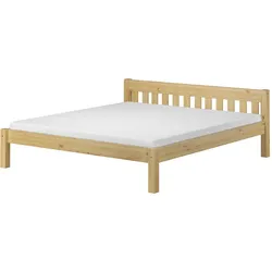 Erst-Holz Doppelbett Ehebett 180x200 Massivholz Kiefer natur Kingsize-Bett Rollrost Matratze 60.38-18 M2