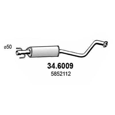 ASSO Mittelschalldämpfer 346009 für Vaughall