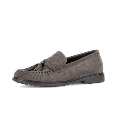 Slipper GABOR "Slipper", Damen, Gr. 40, grau, Schuhe Slipper