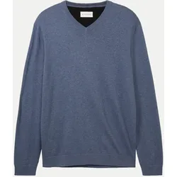 Basic Strickpullover Blau XXL