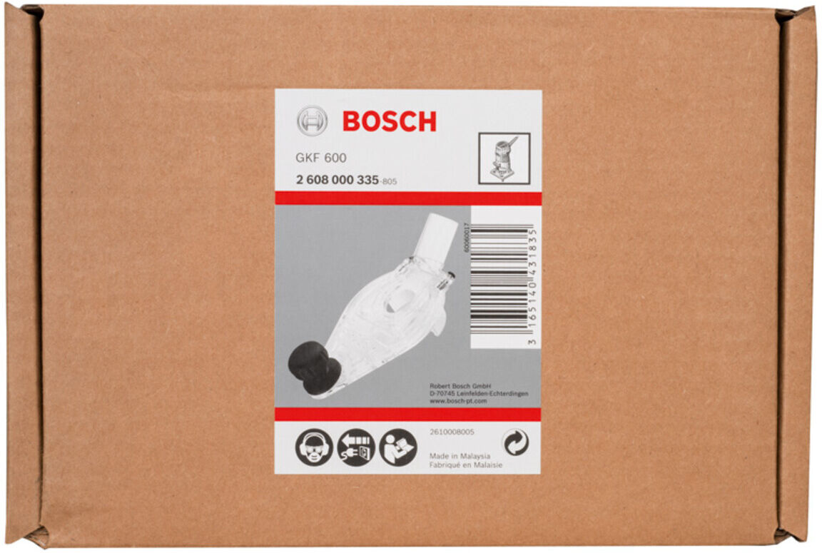 Bosch Grundplatte mit Handgriff und Absaugstutzen (2608000335)
