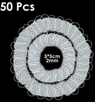 Inspire Essentials Reusable EMS TENS Electrode Pads Muscle Stimulator Replacement Gel Pads 50pcs