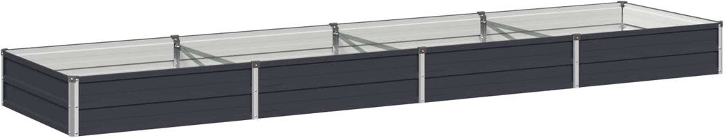 Rio Outdoor Raised Garden Bed Anthracite 24cm H x 320cm W x 80cm D