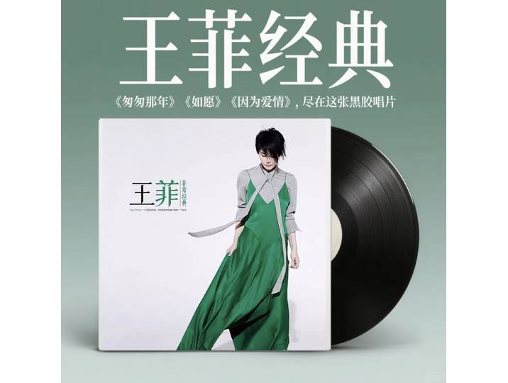 Faye Wong, parce que l'amour, disque vinyle, chansons cantonaises, graphophone disques vinyle LP 12 pouces
