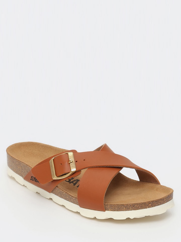 Sunbay Pantoletten "Iris" in Camel - 37