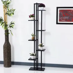 Pflanzregal Somero Metall 150x34x21cm Schwarz [en.casa]