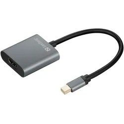 Sandberg Mini DisplayPort — HDMI (Typ A), Video Adapter, Grau