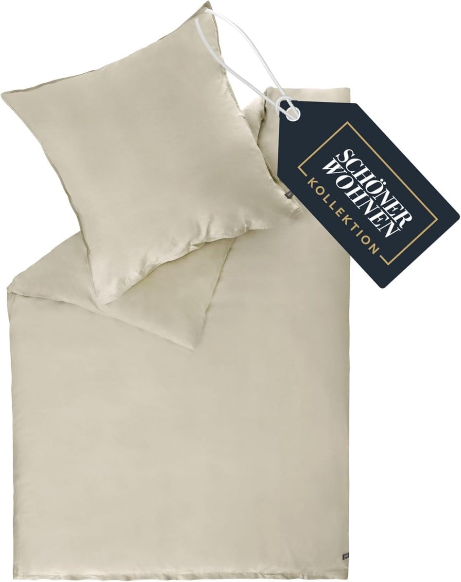 Luxe Satijnen Dekbedset Beige 200x200 cm
