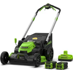 Greenworks 60V Rasenmäher 61cm mit Radantrieb - 2x 4Ah Akkus