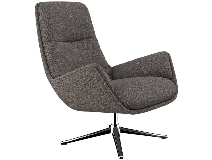 Sessel Metallfuss chrom Roma Nougat - Material: Stoff - 71