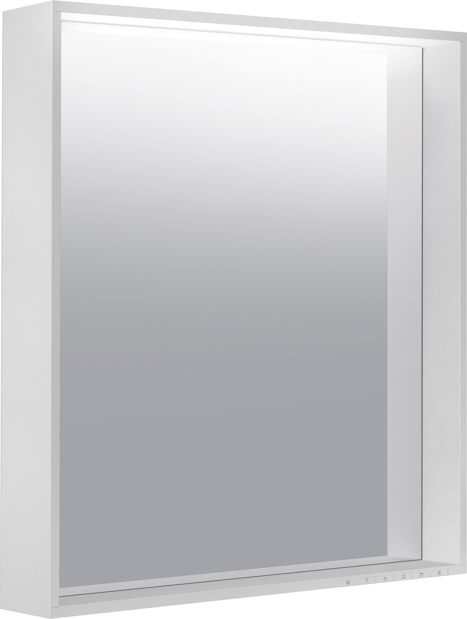 Keuco miroir Plan 07898172003 650x700x105mm, 41 + 30 watts, anodisé teinté d'argent, miroir chauffant