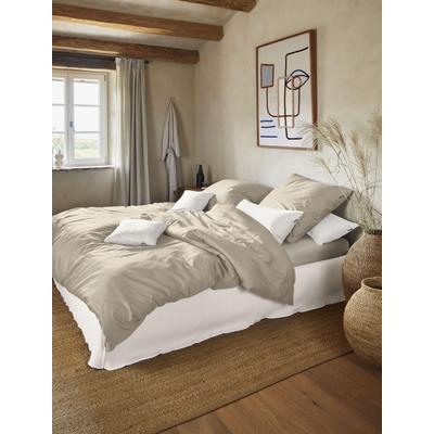 Bettwäsche IRISETTE "Premium Satin Bettwäsche Paris", beige, B/L: 140cm x 200cm, 1 Stk., 1 Stk., Mako-Satin, B/L: 90cm x 70cm, 2, Mako-Satin, Obermaterial: 100% Baumwolle, Bettwäsche, Bettwäsche, Hochwertige Premium Bettwäsche