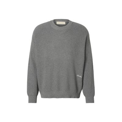 Sweater ANOTHER COTTON LAB "Another Cotton Lab Another Knit Sweater", Damen, Gr. M, grau (dunkelgrau), 100% Baumwolle, Rundhals, Sweatshirts Sweater
