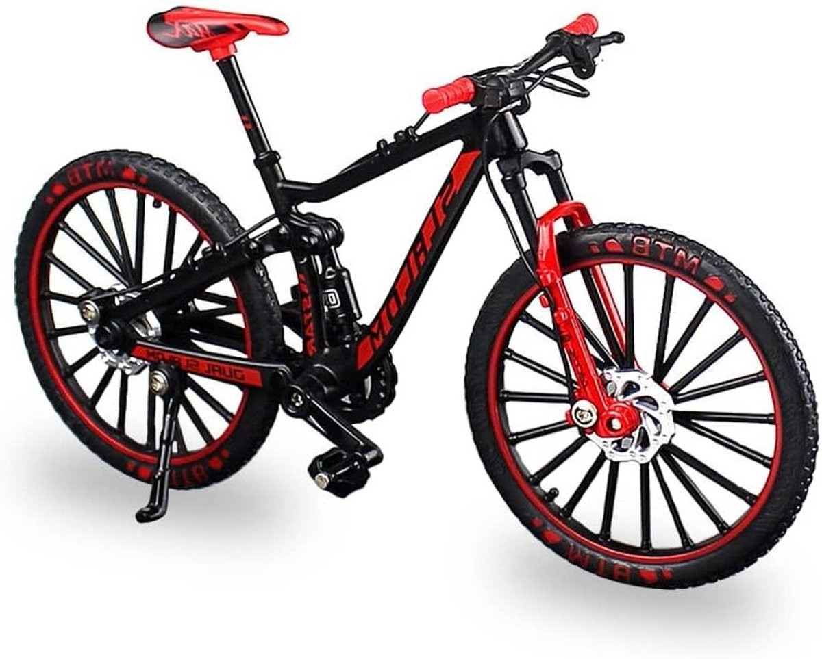 Miniatuur fiets model decoratie set met mini BMX en mountainbike voor verzamelaars