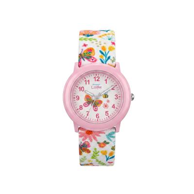 Quarzuhr PRINZESSIN LILLIFEE, rosa (bunt, weiß, rosa, weiß), Armbanduhren, Kinder, rosa, Quarzuhr, Armbanduhr, Kinderuhr, Mädchen, analog, Textilband