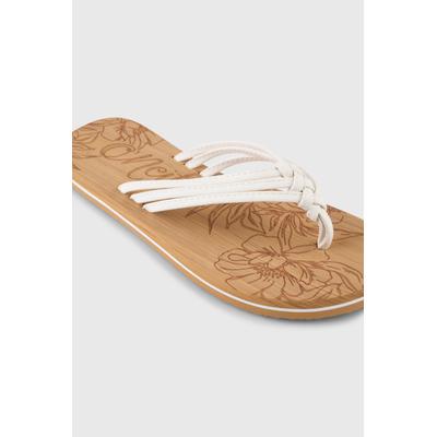 Zehentrenner O'NEILL "DITSY SANDALS", Damen, Gr. 42, weiß (snow weiß), Synthetik, Schuhe Zehentrenner, sportlicher Stil, Sommerschuh, Sandale und Schlappen