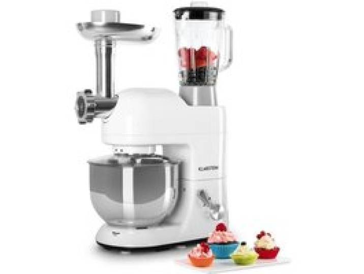 Lucia 1800W 5L Robot de Cuisine Avec Hachoir Blanc