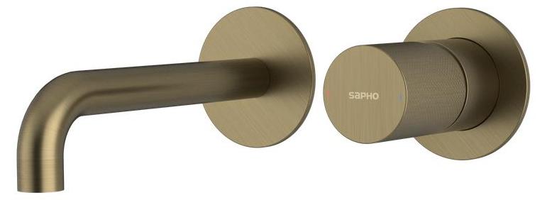 Sapho ULTRATAP 2-Element Waschbeckenarmatur, Auslauf 20cm, Gold matt