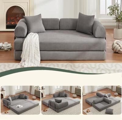 Folding Convertible Out Sleeper Sofa Bed,4-in-1 DIY Combination Convertible Sofa,King Size