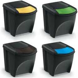 Prosperplast Keden Sorti Box, Abfalleimer, Schwarz