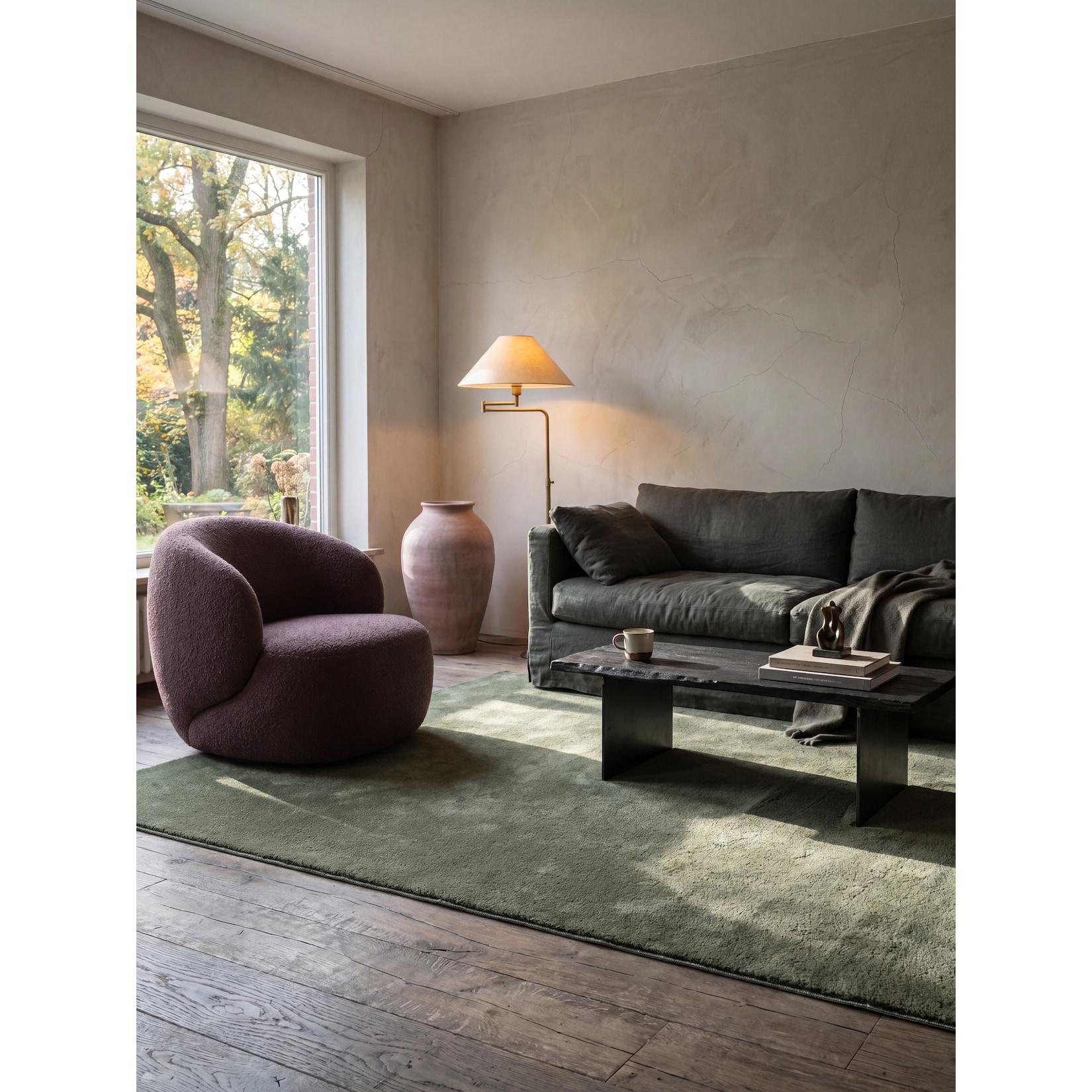 Teppich Antirutsch Waldgrün 240x240 cm - ALDAN Kadima Design