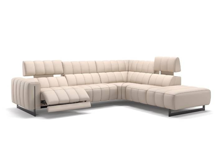 Leder Ecksofa VENETO mit Funktion Wohnlandschaft Couch
