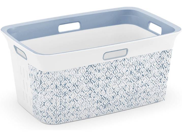 KIS Chic Wasmand 45L - 59x39x27cm - Wit/Blauw