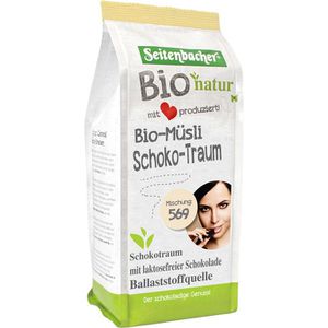 Seitenbacher Müsli Schoko-Traum, BIO, mit laktosefreier Schokolade, 500g