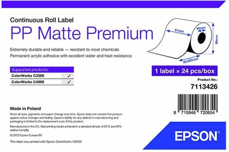 Epson 7113426 PP etiquetas mate 51 mm x 29 m