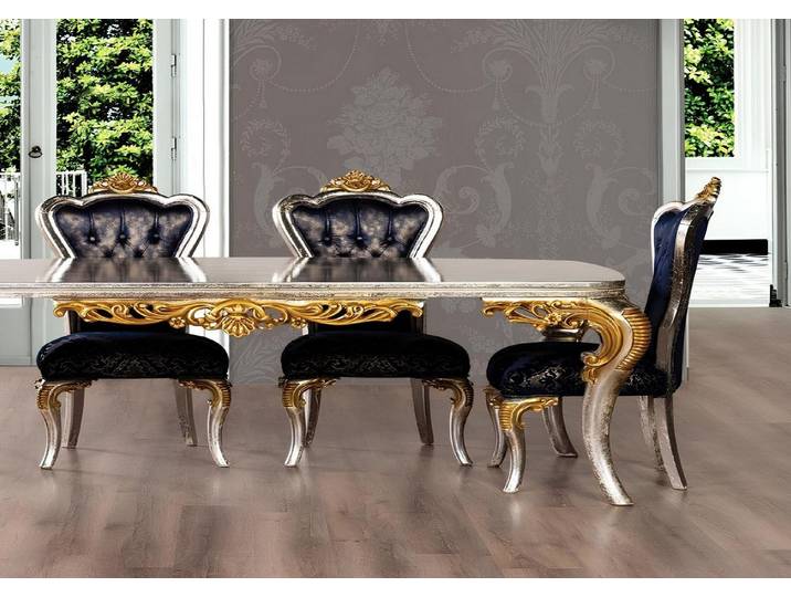 JVmoebel Esszimmerstuhl Blauer Esszimmerstuhl im eleganten Art-déco-Design von JVmoebel, Made in Europa