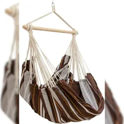 XXL Hängesessel 185x130cm Hängestuhl 2 Personen Hängesitz bis 150kg Baumwolle Hängematte 360° Swifel