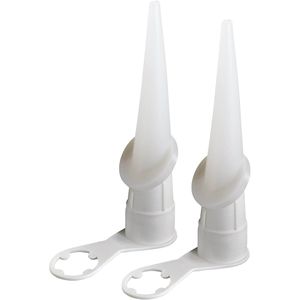 Wolfcraft Kartuschenspitze 4366000, transparent, drehbar von 090°, 2 Stück