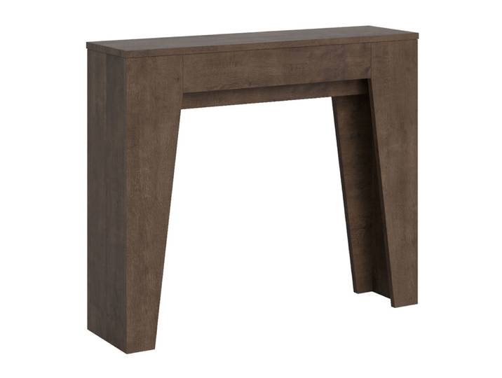 Console extensible 90x25/181 cm effet bois noyer