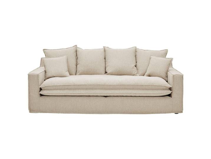 3-SITZER-SOFA Beige Bouclé