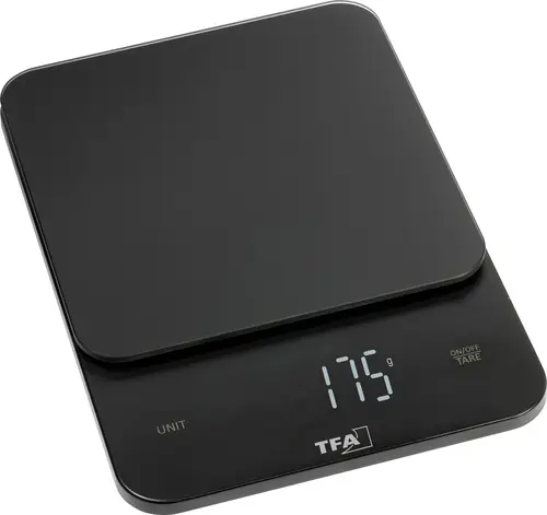 TFA Dostmann BROWNIE Digitale Küchenwaage digital digital Wägebereich (max.)=5000g Schwarz 130 x 180 x 20