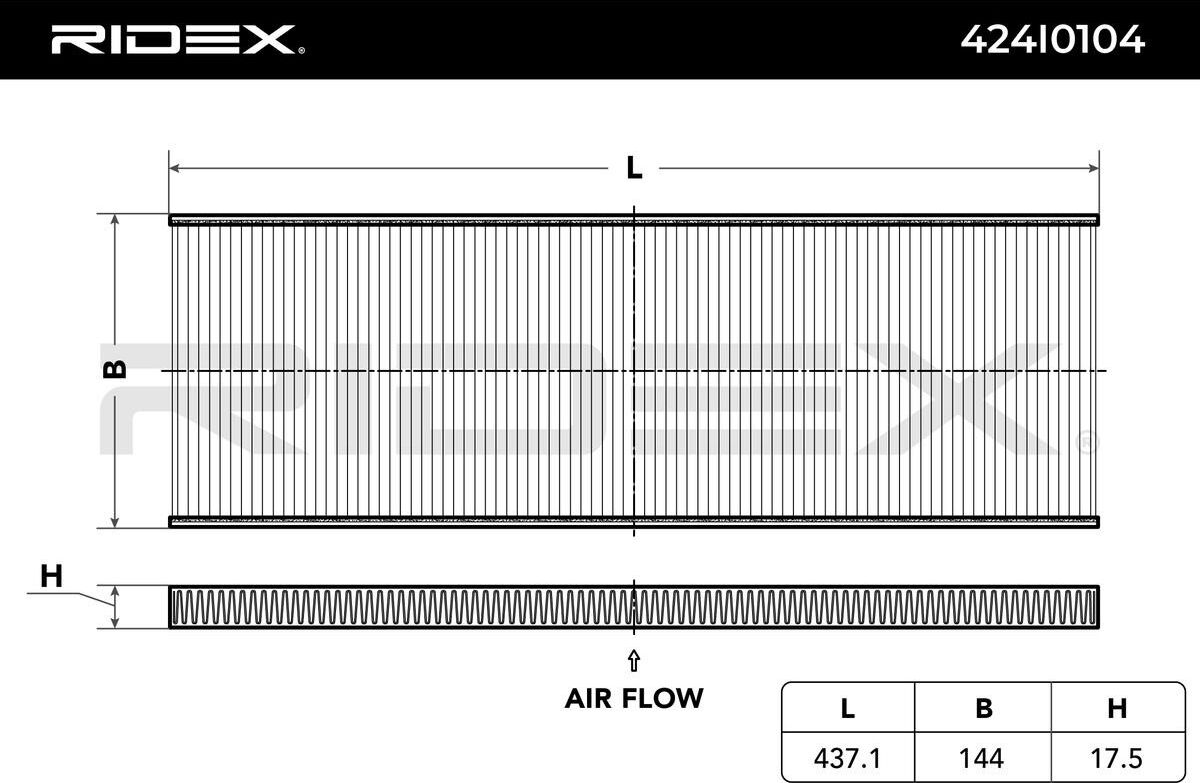 RIDEX 424I0104 Pollen filter