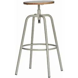 Barhocker Paris Metall und Multiplex, modern höhenverstellbar, taupe, robust und pflegeleicht