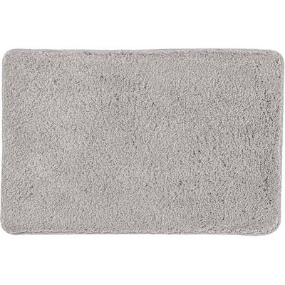 Badematte KLEINE WOLKE "»Scott«, Badvorleger, Badezimmer Teppich", grau (silbergrau), H:12mm, Polyester, Badematten, Badematte, Badteppich, Uni Farben, weich & kuschelig