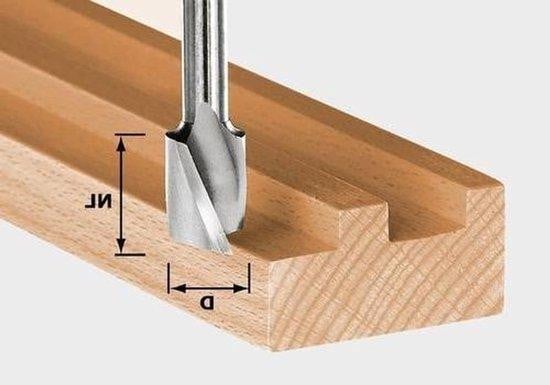 Spiraalfrees Bit voor Massief Hout met Schuine Snede, 8 mm, Chroom