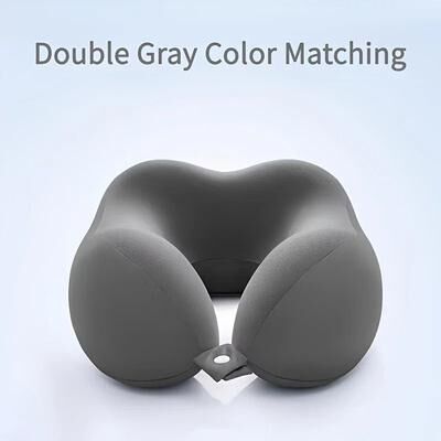 Inspired Finds Ergonomic U Shaped Memory Foam Neck Pillow For Travel Office And Airplane Support dark Gray