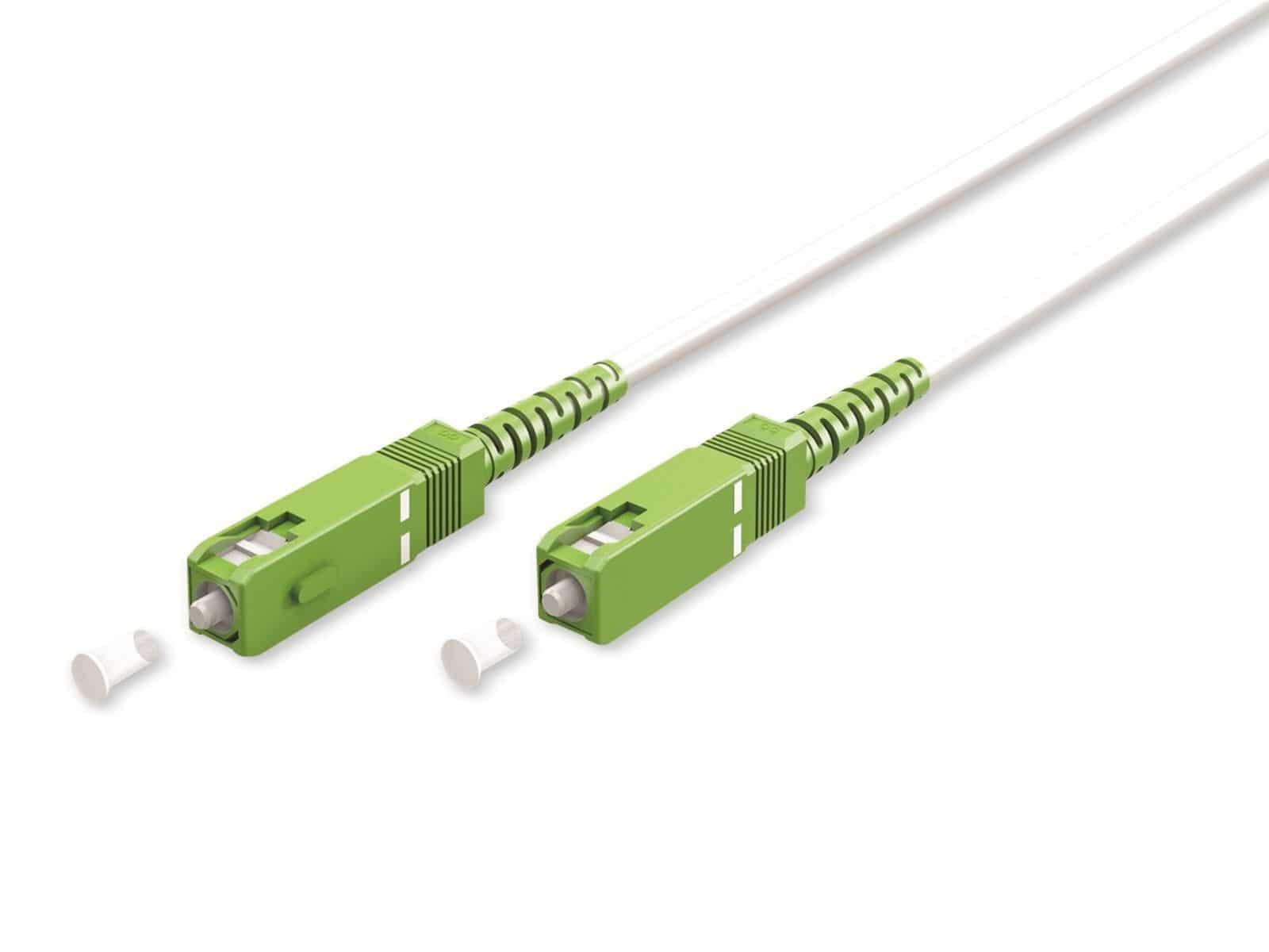 Goobay 59597 Glasvezelkabel FTTH Singlemode OS2 Wit Simplex SC-APC naar SC-APC 5 m