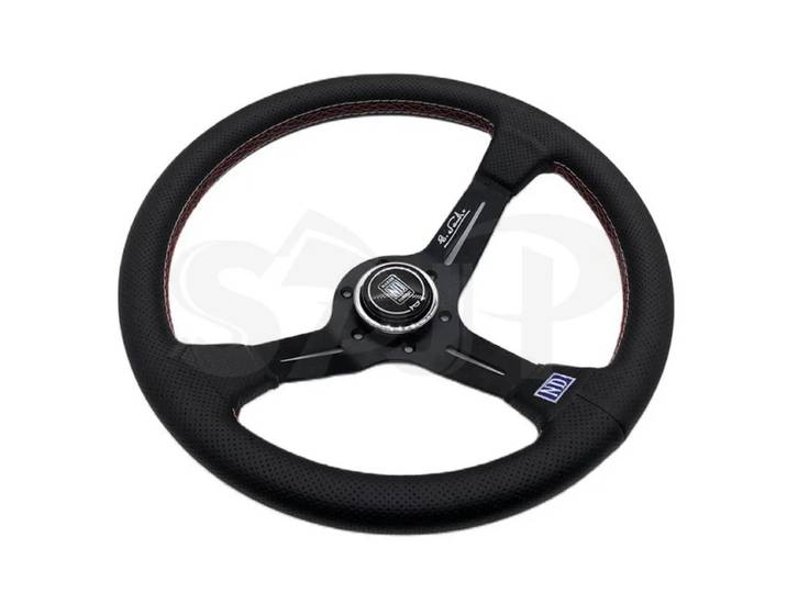 Volant de rallye classique en cuir microcarence avec logo, Nardi Drift Racing, 350mm, VW, TOYOTA, HONDA