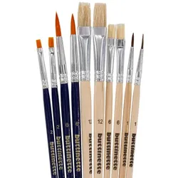 buttinette Hobbypinsel-Set, 10 Stück