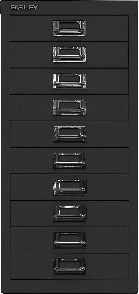 MultiDrawer™ 29er Serie, DIN A4, 10 Schubladen, schwarz BISLEY