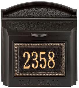 Bunker Hill Hanging Mailbox - Black/Gold - Grandin Road