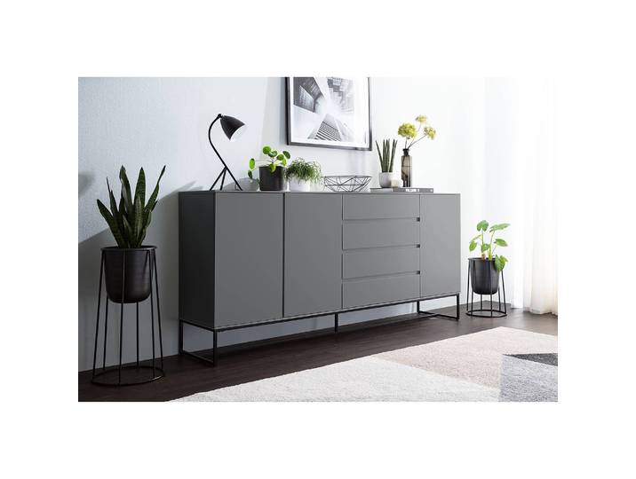 Sideboard I 186 x 86 x 40cm Grau/Grau